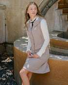 Fair Liar Cropped Puffy Vest (Beige)