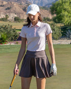 High waist jersey flared skirt (Brown)