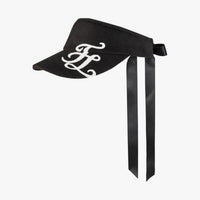 Bouclé Logo Ribbon Visor (Black)