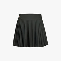 Pique Back Logo Pleated Skirt (Khaki)