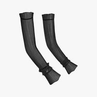 Pleated Ribbon Armsleeve (Black)