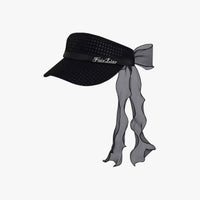 Organza Ribbon Mesh Visor (Black)