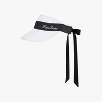 Contrasted Color Ribbon Visor (White)