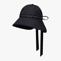 Frill Taped Wide Hat (Black)