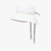 Frill Taped Wide Hat (White)