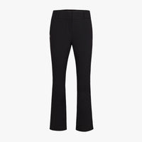 Back-slit Ribbon Semi-bootscut Pants (Black)