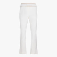 Back Logo Banded Bootscut Pants (White)