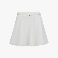 Mesh Double Flare Skirt (White)