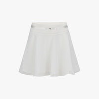 Mesh Double Flare Skirt (White)