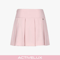 Rib Back Pleated Skirt (Coral)