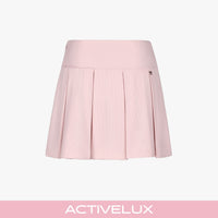 Rib Back Pleated Skirt (Coral)