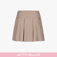 Rib Back Pleated Skirt (Cocoa)