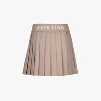 High-waisted Jersey Pleated Skirt (Cocoa)