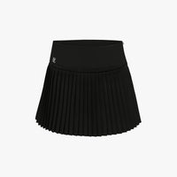 Flared Pleated Skirt (Black)