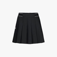 Pleats Side Band Skirt (Black)