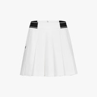 Pleats Side Band Skirt (White)