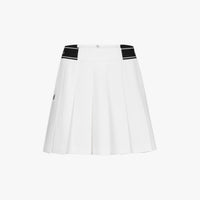 Pleats Side Band Skirt (White)
