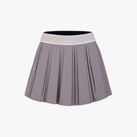 Double Banded Pleats Skirt (Cocoa)