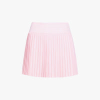 Jacquard Logo Band Pleats Skirt (Pink)