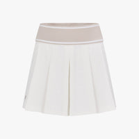 Logo Jacquard Pleated Skort (White)