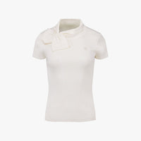 Big Ribbon Pearl Knit (White)