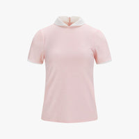 Petit Collar Logo Jacquard T-Shirt (Coral)