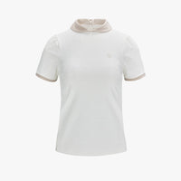 Petit Collar Logo Jacquard T-Shirt (White)