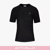 Twisted Round-neck T-Shirt (Black)