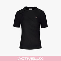 Twisted Round-neck T-Shirt (Black)