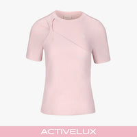 Twisted Round-neck T-Shirt (Coral)