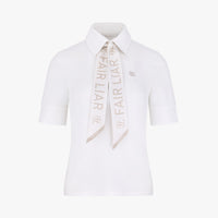 Lettering Scarf Set T-shirt (White)