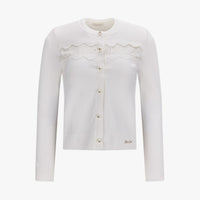 Lace Scallop Cardigan (White)