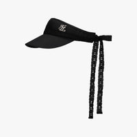 Lace Scallop Ribbon visor (Black)
