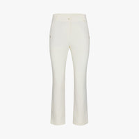 Pearl Button Stitch Semi-Bootcut Pants (Cream)