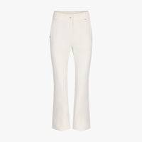 Pearl Button Stitch Semi-Bootcut Pants (Cream)