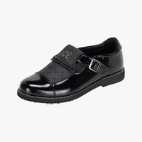Quilted Buckle Loafers (Black)
