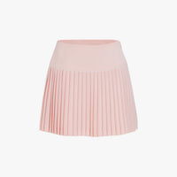 Crochet Flare Pleated Skirt (Coral)