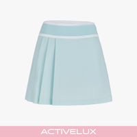 Pique Pleated Band Skirt (Mint)