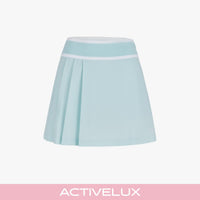 Pique Pleated Band Skirt (Mint)