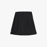 Folded A-line skirt (Black)
