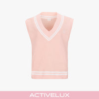 Punched V-neck Vest (Coral)