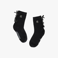 Tulle Frill Ankle Socks (Black)