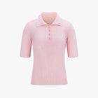 Ribbed Quarter Sleeve Knit (Coral)