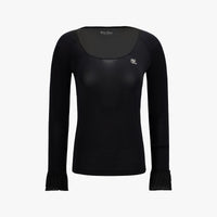 Frill Sleeve Cooling Inner T-shirt (Black)