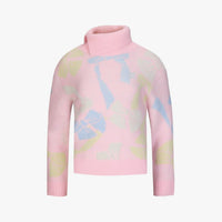 Ribbon Jacquard Turtleneck Knit (Pink)