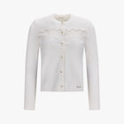 Lace Scallop Cardigan (White)