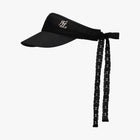 Lace Scallop Ribbon visor (Black)