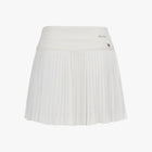 Lace Flare Pleated Skirt (White)