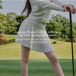 Feminine Pleated FairLiar Golf Skirts for Early Spring Golf Rounds