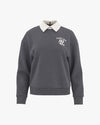 Color Collared Logo Sweatshirt - Grey